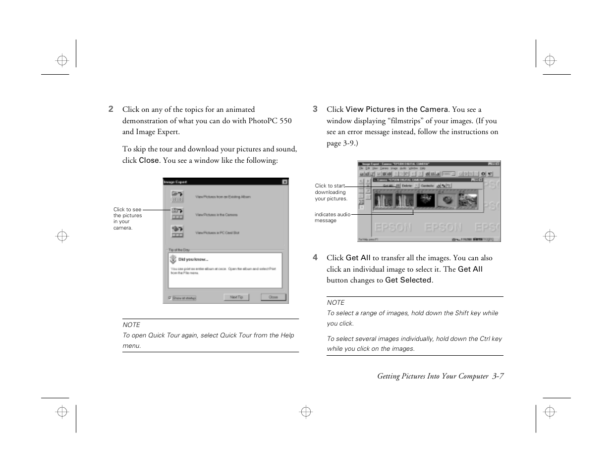 Epson PhotoPC 550 User Manual | Page 39 / 107