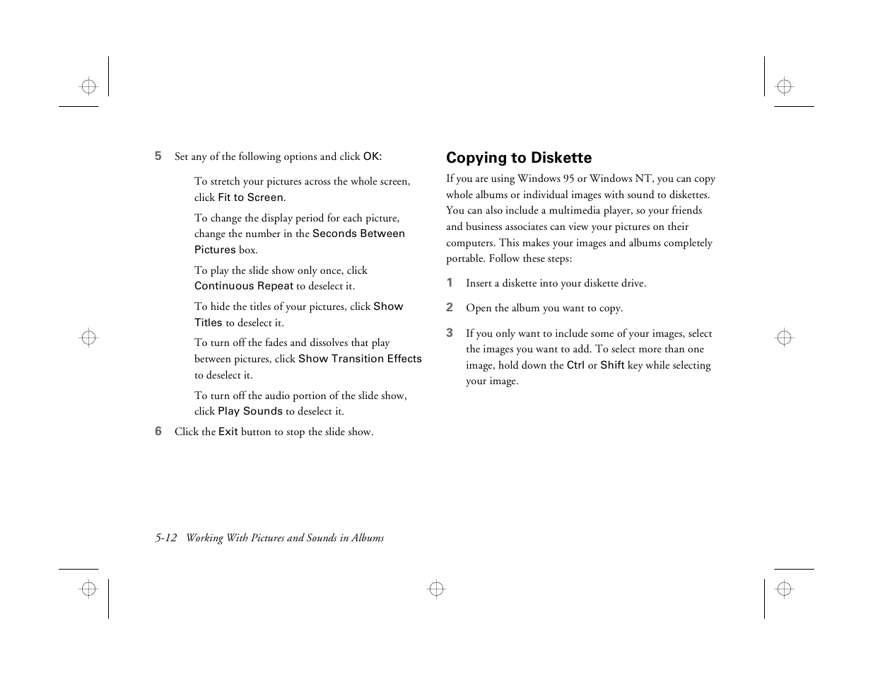 Copying to diskette | Epson PhotoPC 550 User Manual | Page 62 / 107