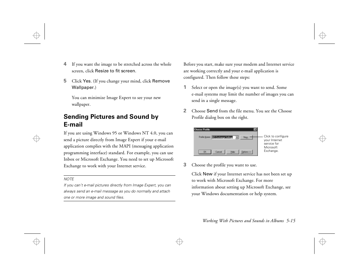 Sending pictures and sound by e-mail | Epson PhotoPC 550 User Manual | Page 65 / 107