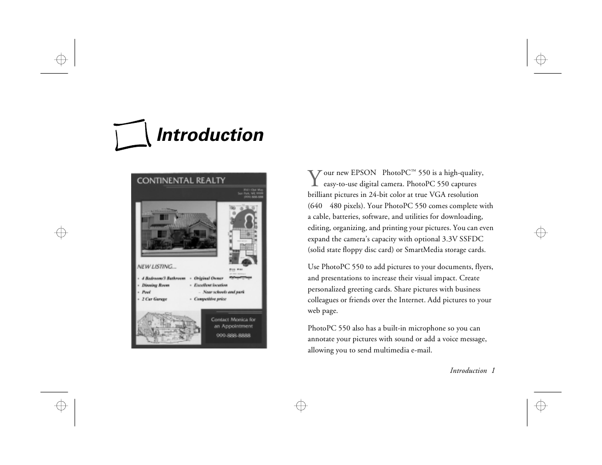 Introduction | Epson PhotoPC 550 User Manual | Page 7 / 107