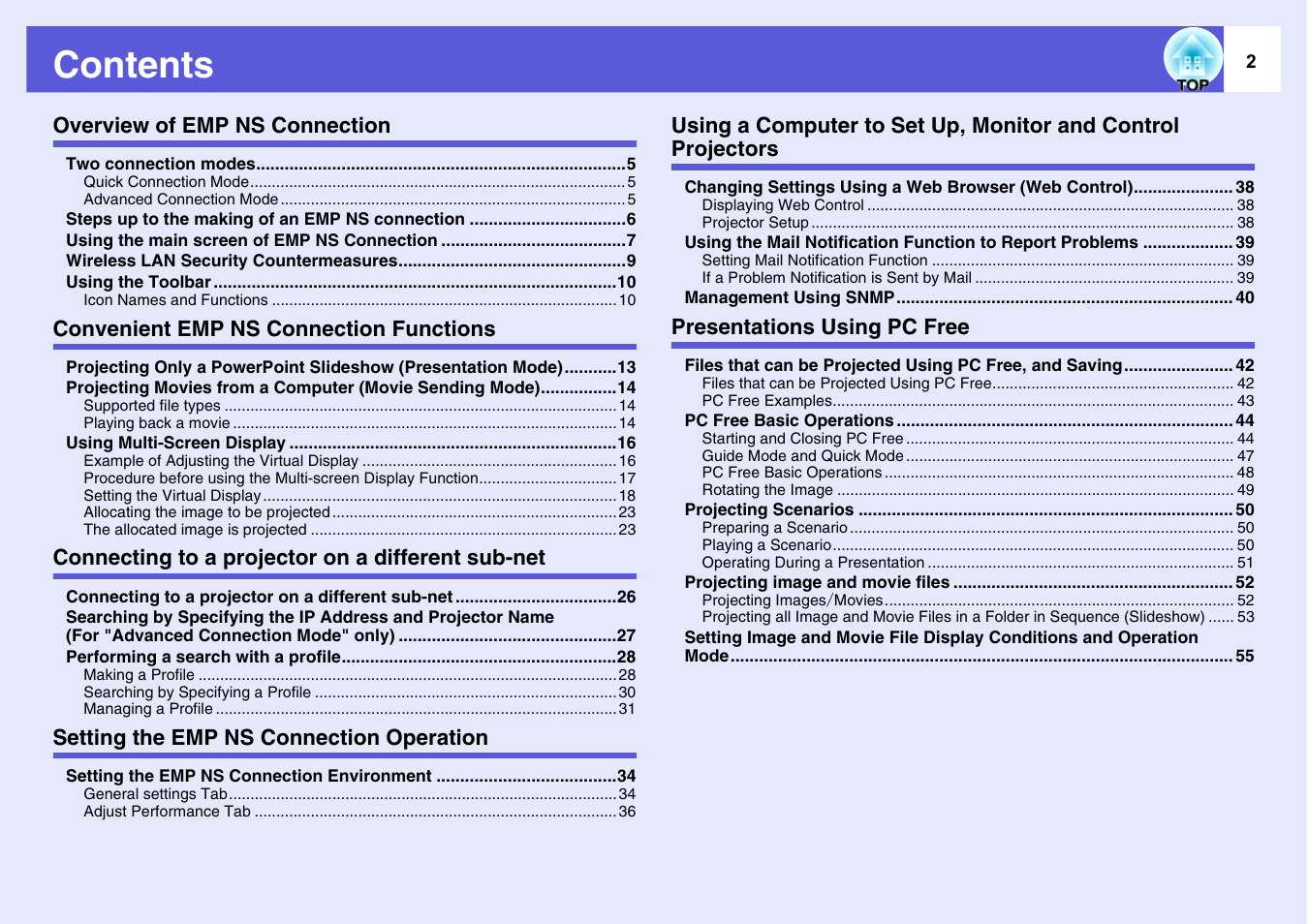 Epson EASYMP EMP-1705 User Manual | Page 2 / 100