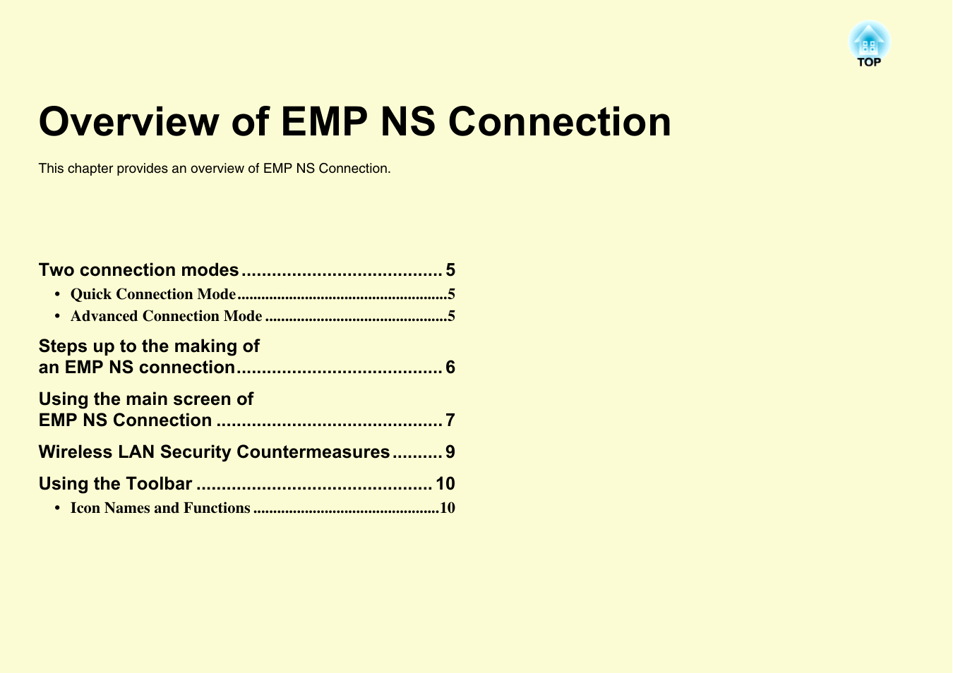 Overview of emp ns connection | Epson EASYMP EMP-1705 User Manual | Page 4 / 100