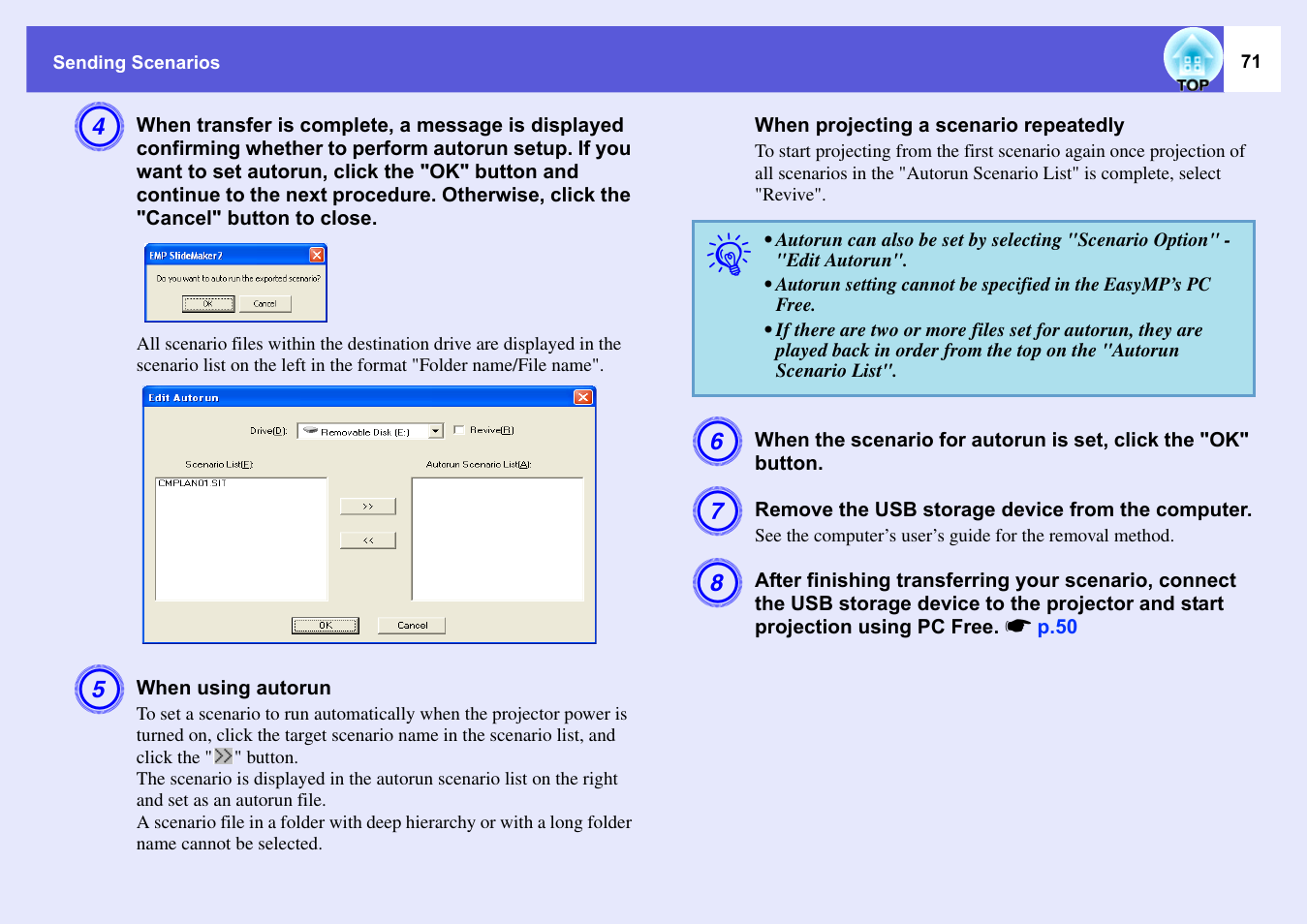 Epson EASYMP EMP-1705 User Manual | Page 71 / 100