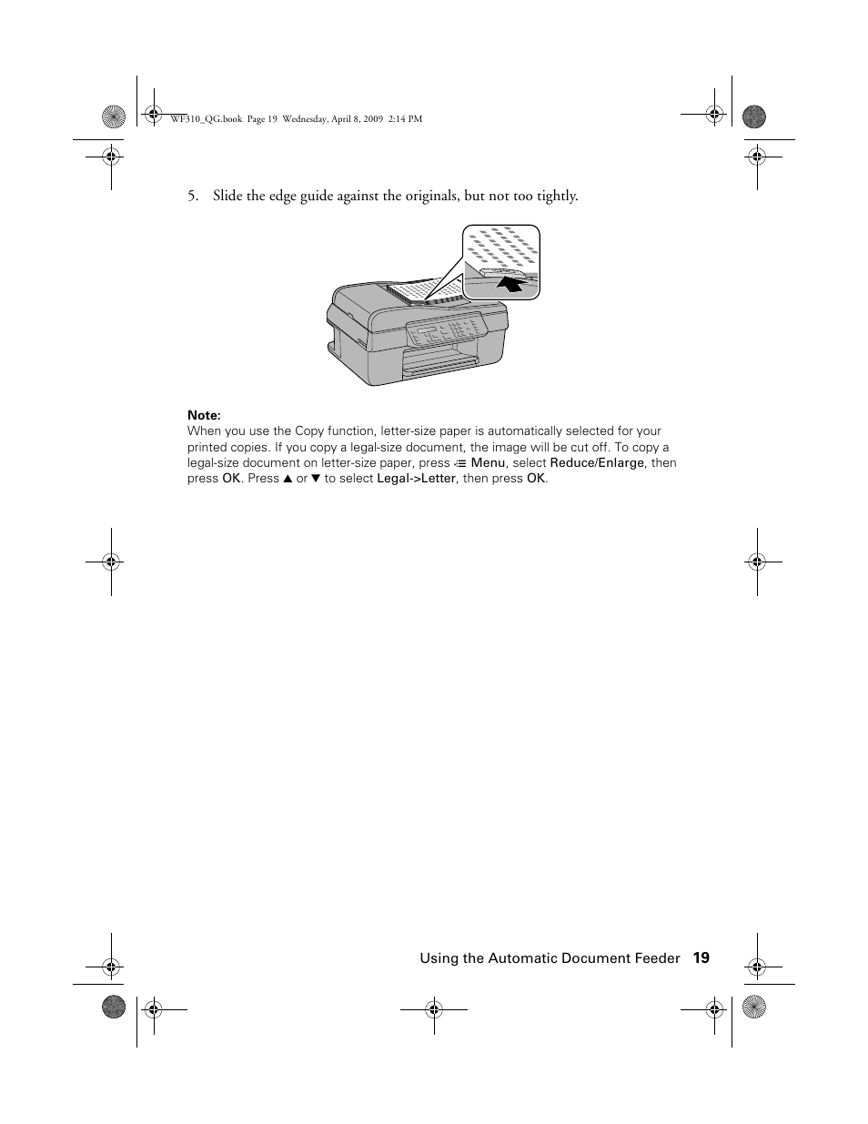 Epson WorkForce C362B User Manual | Page 19 / 64