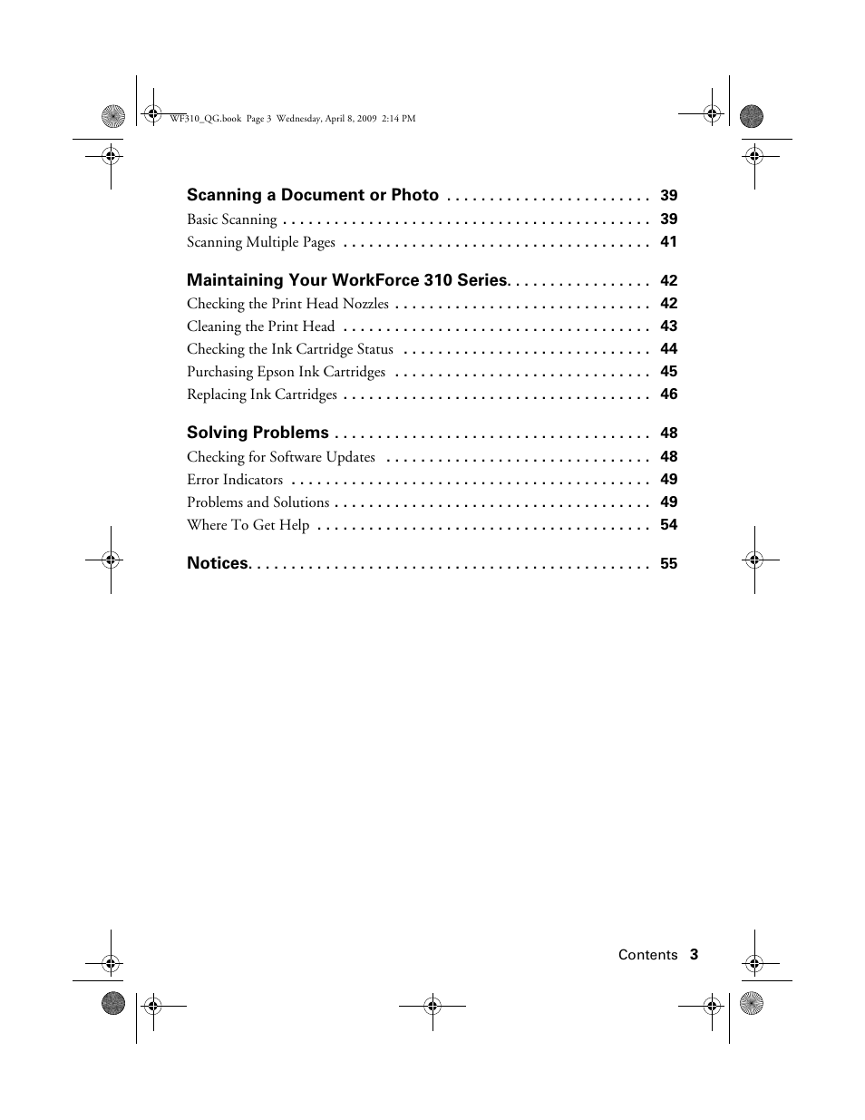 Epson WorkForce C362B User Manual | Page 3 / 64