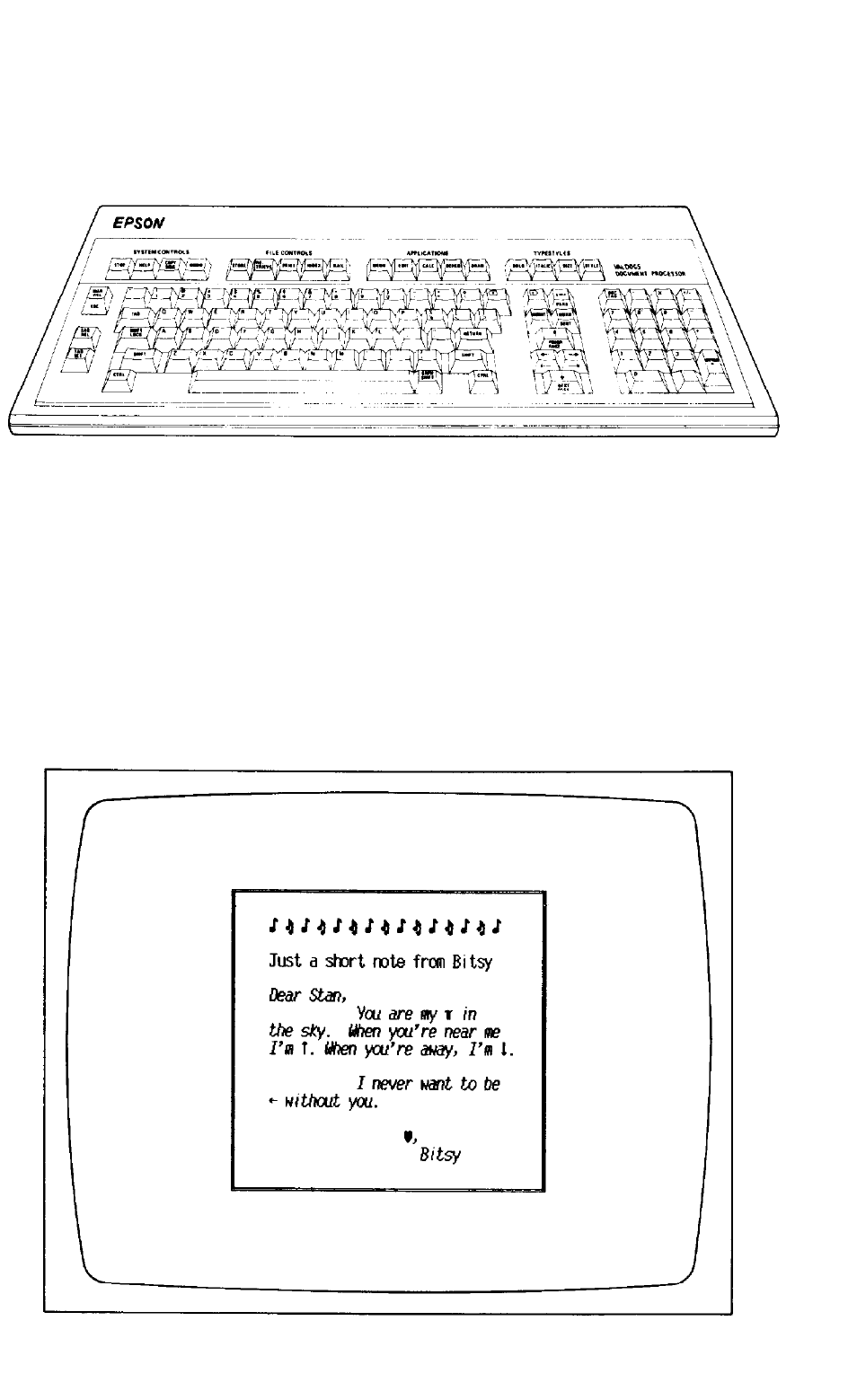 The video monitor | Epson QX-10 User Manual | Page 23 / 45