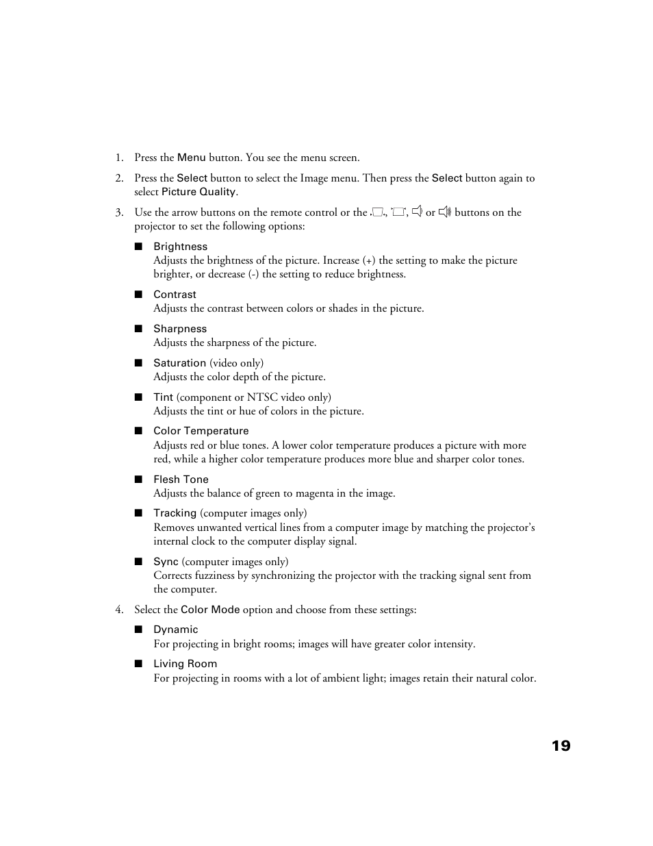 Epson 10+ User Manual | Page 19 / 44