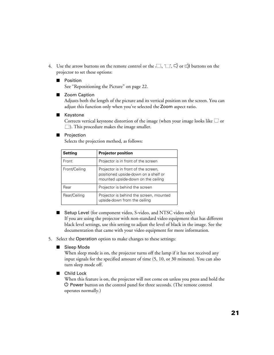 Epson 10+ User Manual | Page 21 / 44