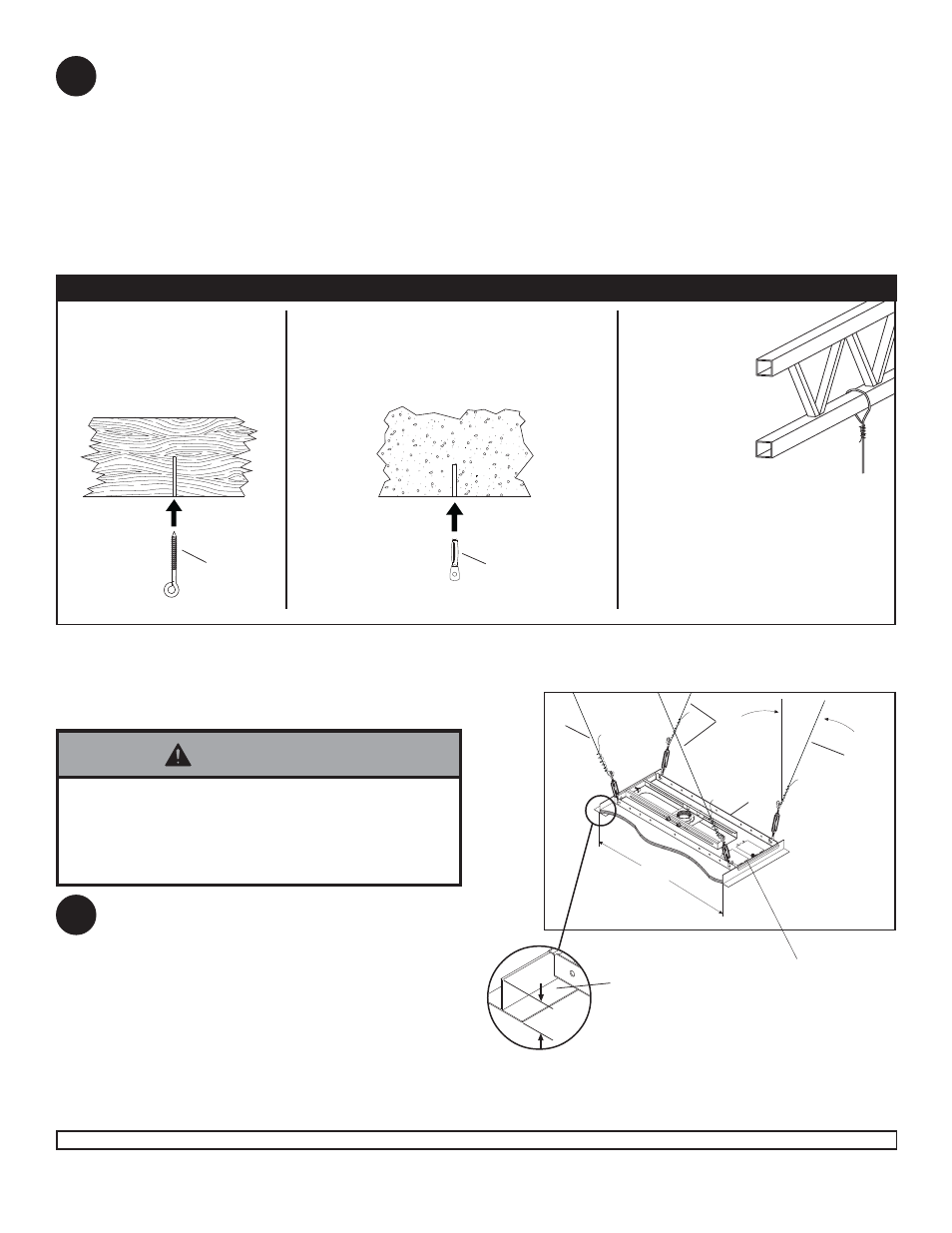 Anchoring ceiling plate, Warning, Ag g g | Anchoring ceiling plate detail 2 | Epson ELPMBP01 User Manual | Page 5 / 6