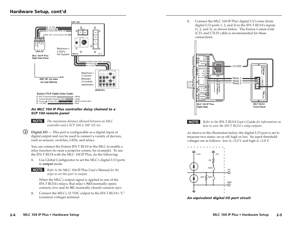 Hardware setup, cont’d, Mlc 104 ip plus • hardware setup, 4 mlc 104 ip plus • hardware setup | An equivalent digital i/o port circuit | Epson MediaLink Controller MLC 104 IP Plus User Manual | Page 10 / 26