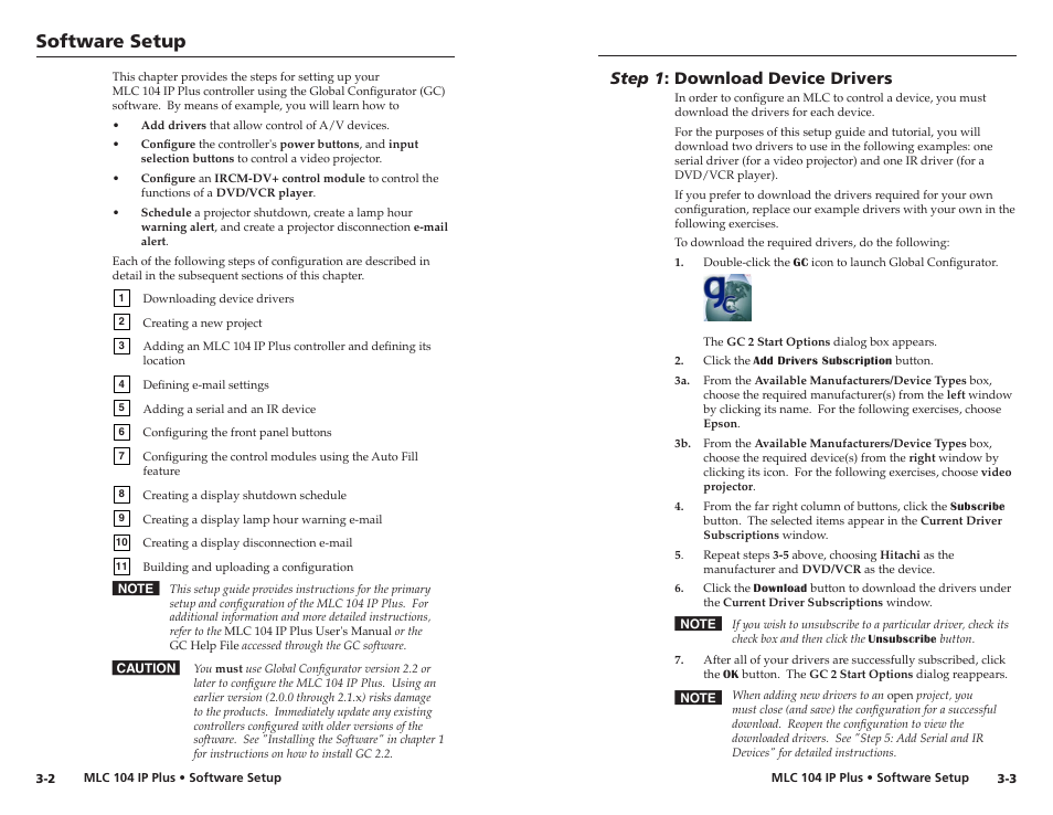 Step 1: download device drivers, Step 1 : download device drivers, Software setup | Step 1 : download devce drvers | Epson MediaLink Controller MLC 104 IP Plus User Manual | Page 15 / 26