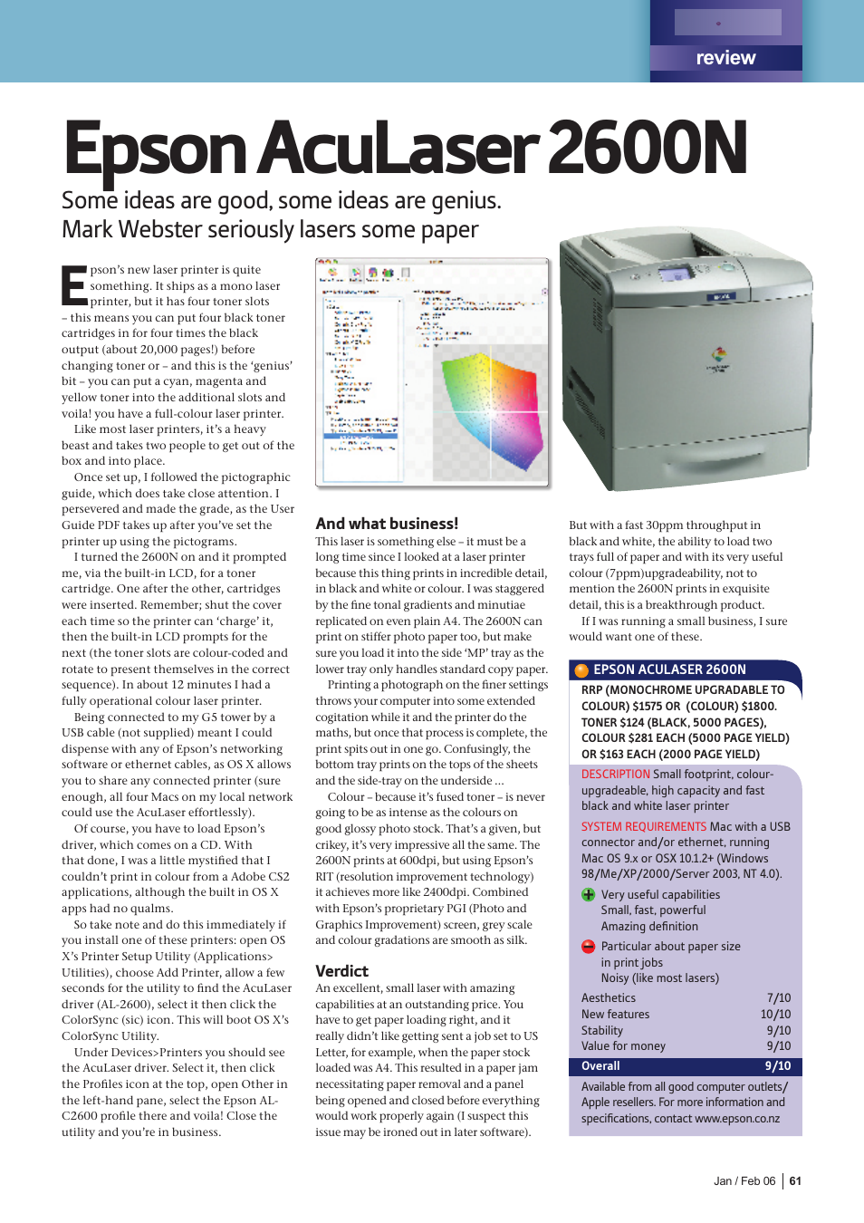 Epson 2600N User Manual | 1 page