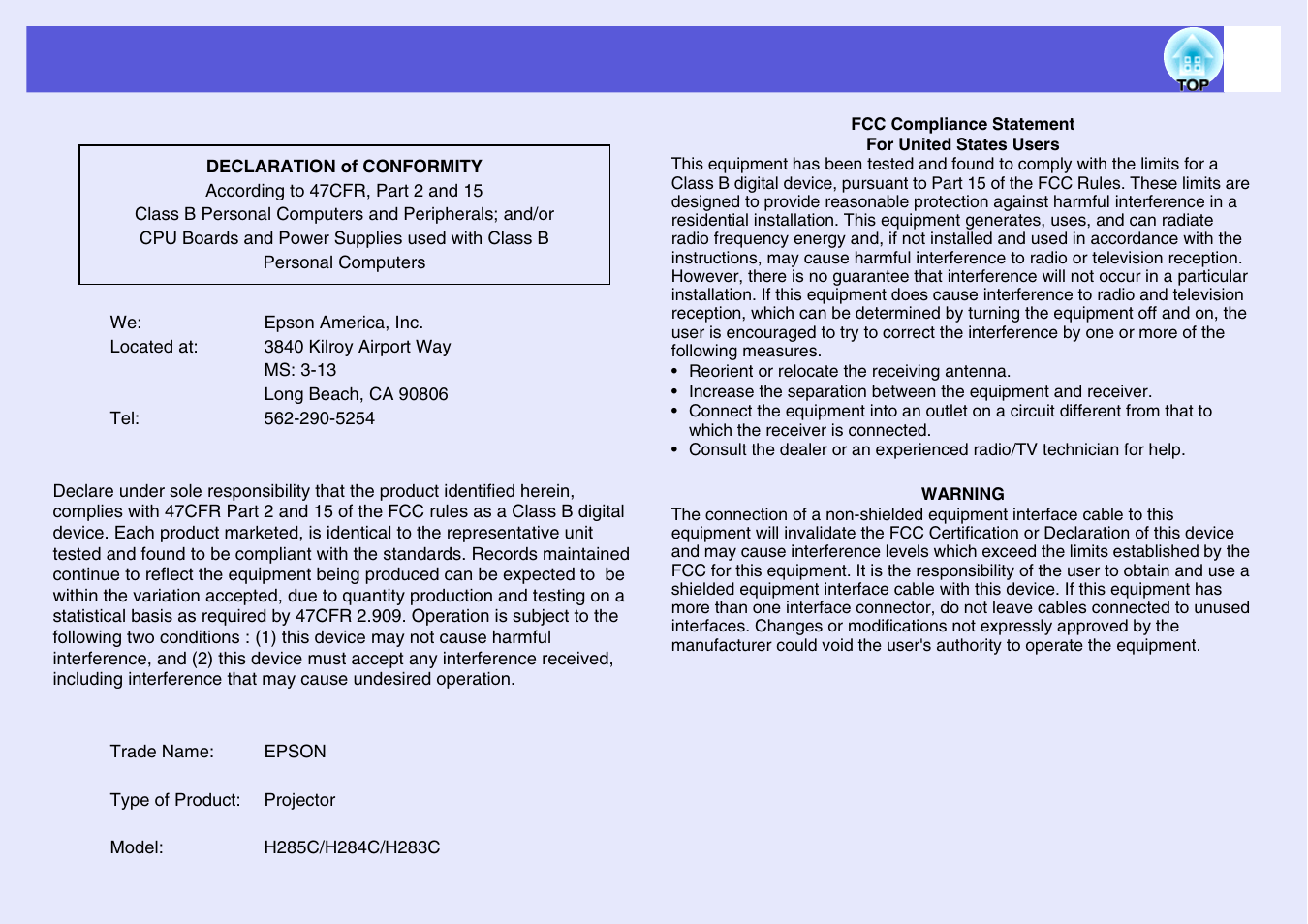 Epson EB X6 User Manual | Page 111 / 116
