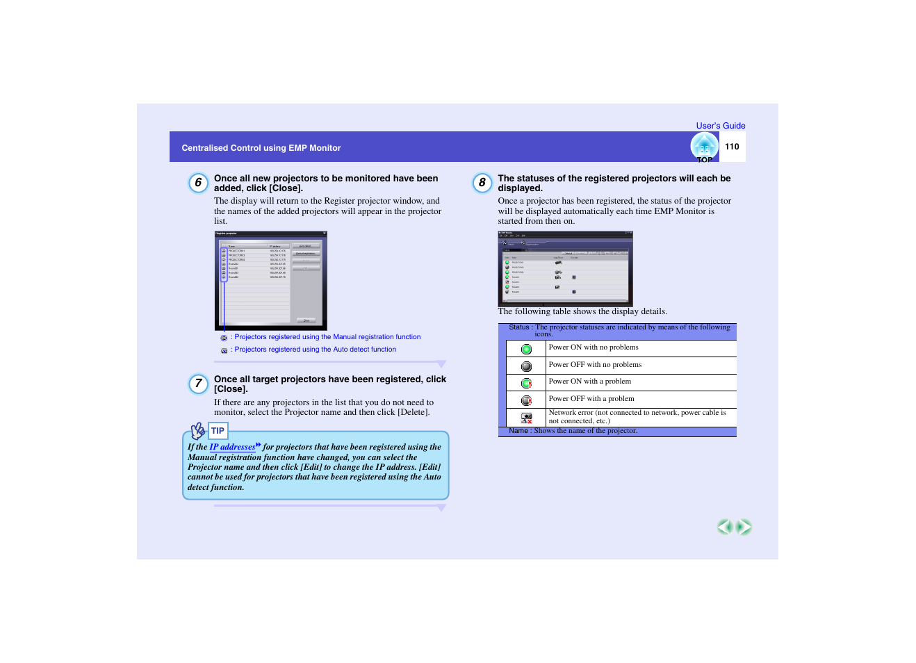 Epson EMP-7950 User Manual | Page 111 / 165