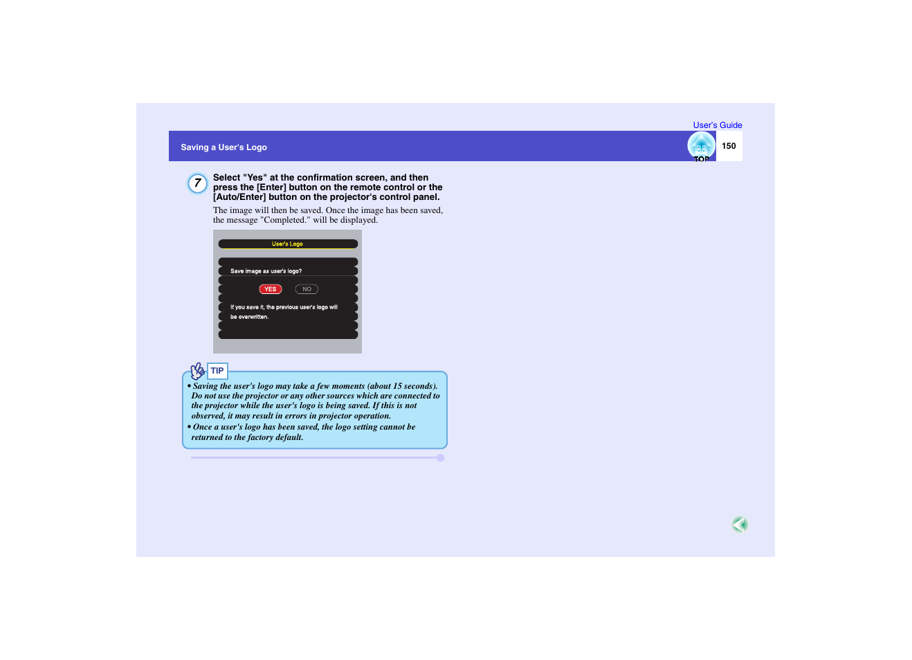 Epson EMP-7950 User Manual | Page 151 / 165