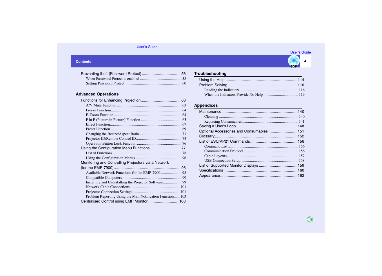 Epson EMP-7950 User Manual | Page 5 / 165