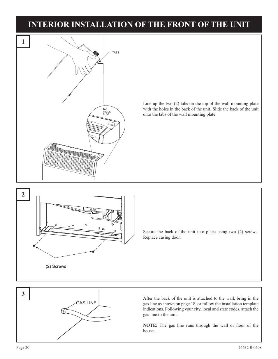 Interior installation of the front of the unit | Epson HWDV080DV(N User Manual | Page 20 / 48