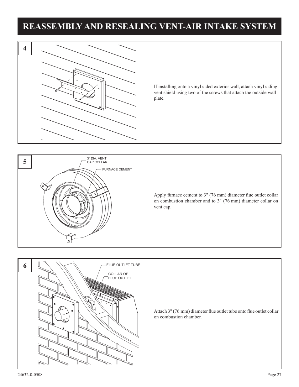 Reassembly and resealing vent-air intake system | Epson HWDV080DV(N User Manual | Page 27 / 48