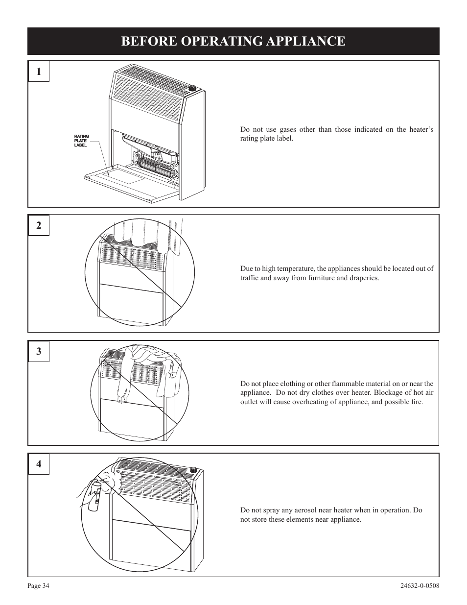 Before operating appliance | Epson HWDV080DV(N User Manual | Page 34 / 48
