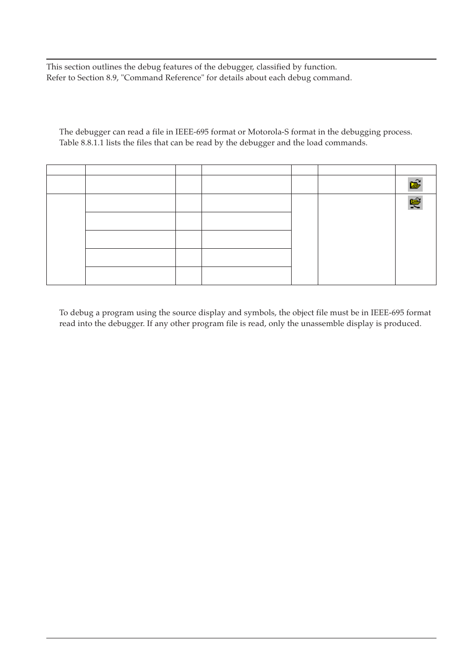 8 debug functions, 1 loading program and data files, 6 trace functions 8.8.7 operation of flash memory | Epson S5U1C63000A User Manual | Page 155 / 346