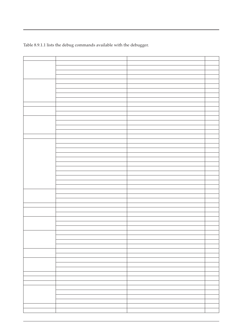 9 command reference, 1 command list, Pe (program memory enter) pf (program memory fill) | Epson S5U1C63000A User Manual | Page 171 / 346