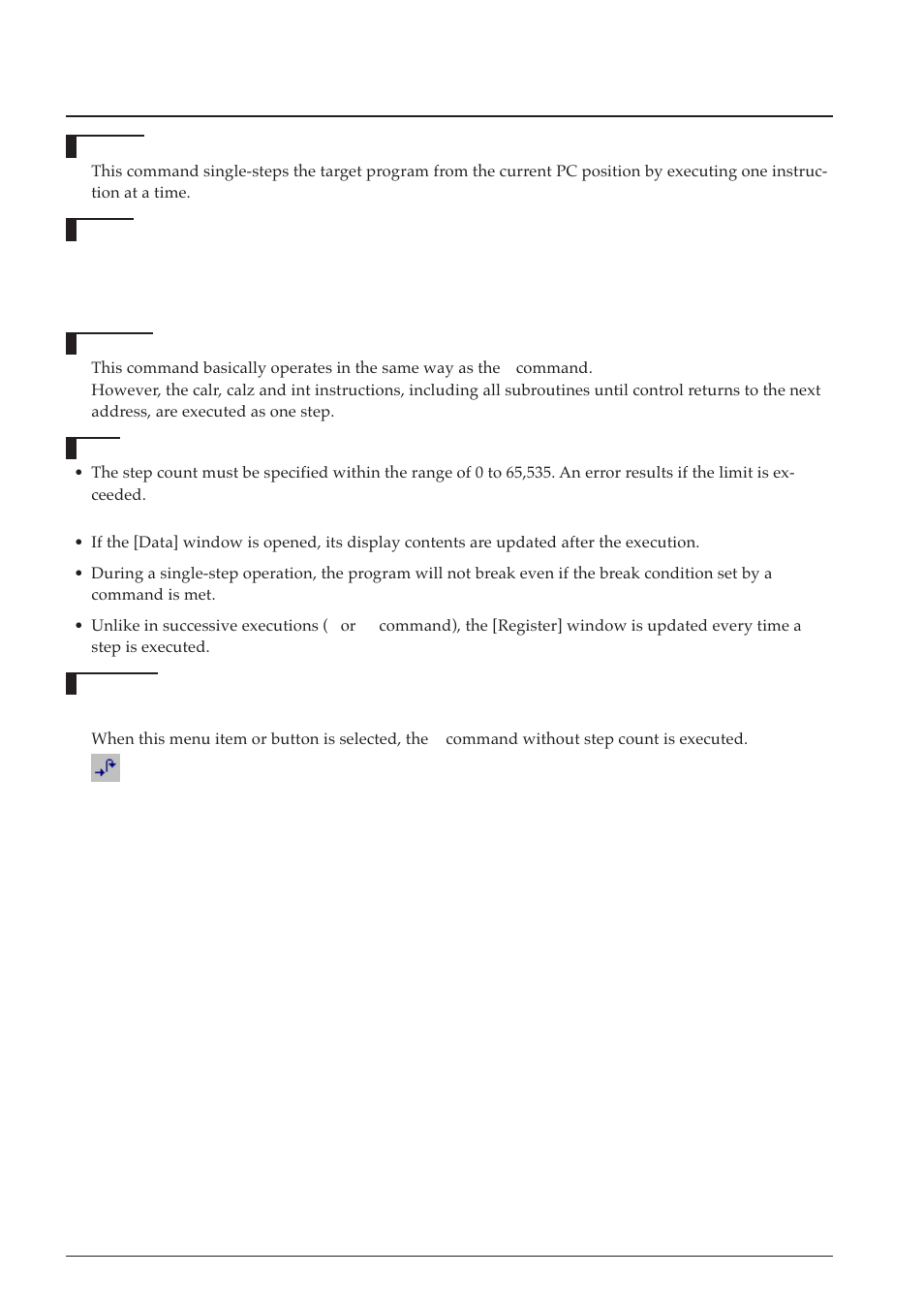N (next), Bc / bpc (break point clear) | Epson S5U1C63000A User Manual | Page 196 / 346