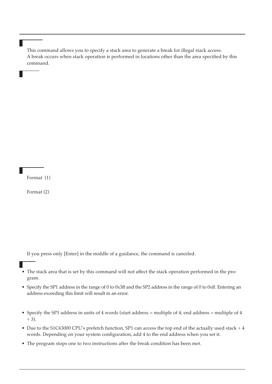 Bsp (break stack pointer), Sc (source code) | Epson S5U1C63000A User Manual | Page 210 / 346