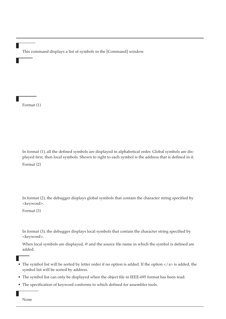 11 symbol information, Sy (symbol list), 13 flash memory operation | Lfl (load from flash memory) | Epson S5U1C63000A User Manual | Page 220 / 346