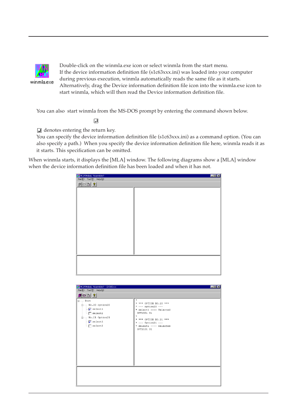 3 using winmla, 1 starting up | Epson S5U1C63000A User Manual | Page 277 / 346