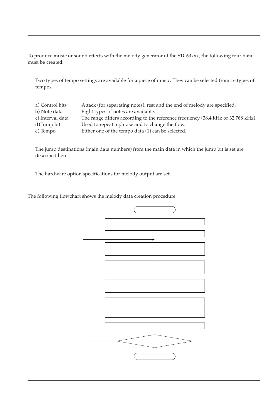 4 melody data, 1 outline of melody data, 2 melody data creation procedure | Epson S5U1C63000A User Manual | Page 283 / 346
