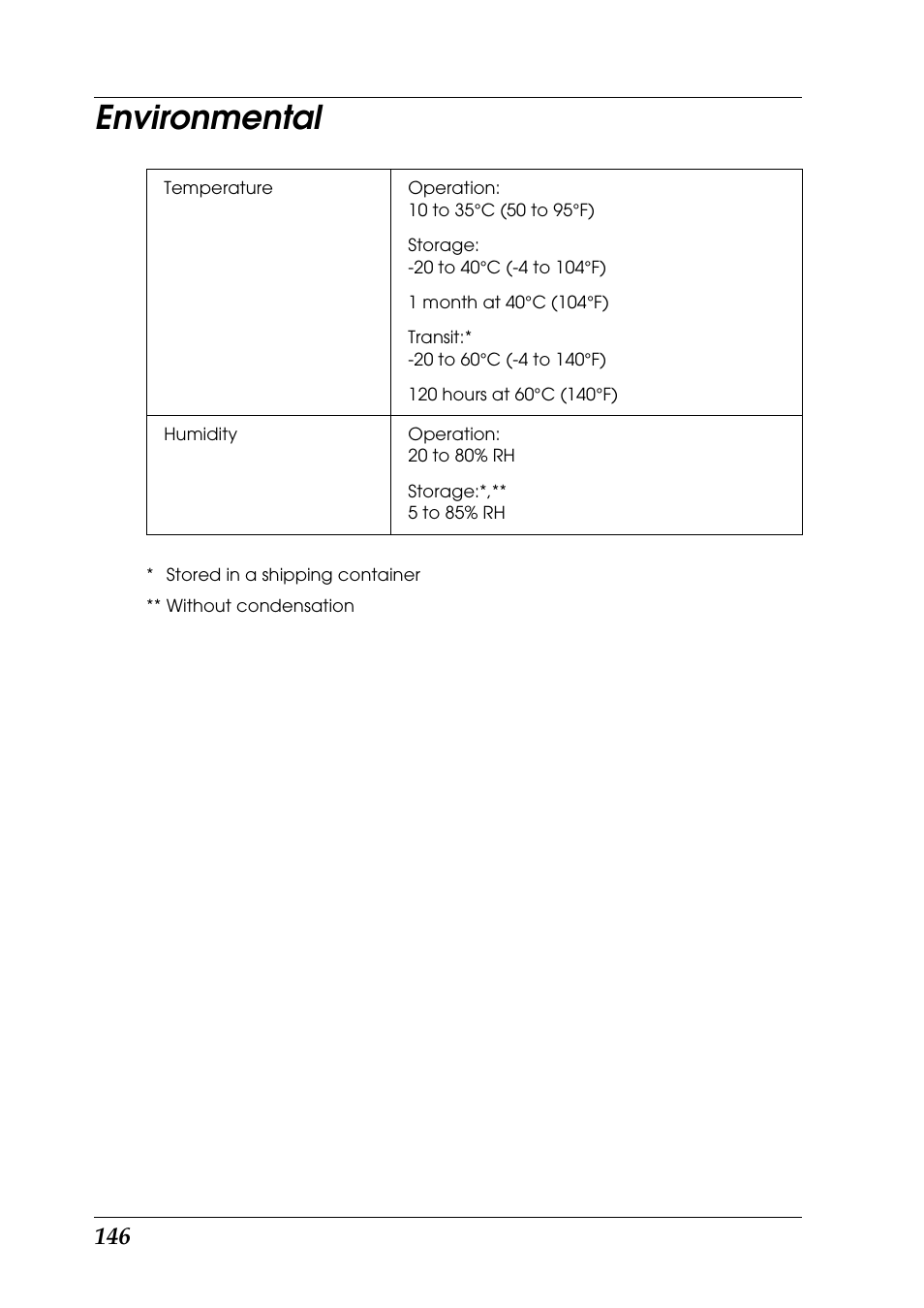 Environmental | Epson Photo 925 User Manual | Page 148 / 152