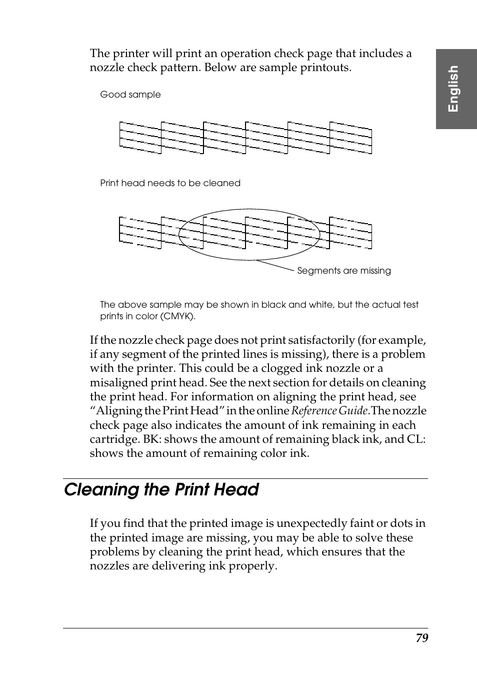 Cleaning the print head | Epson Photo 925 User Manual | Page 81 / 152