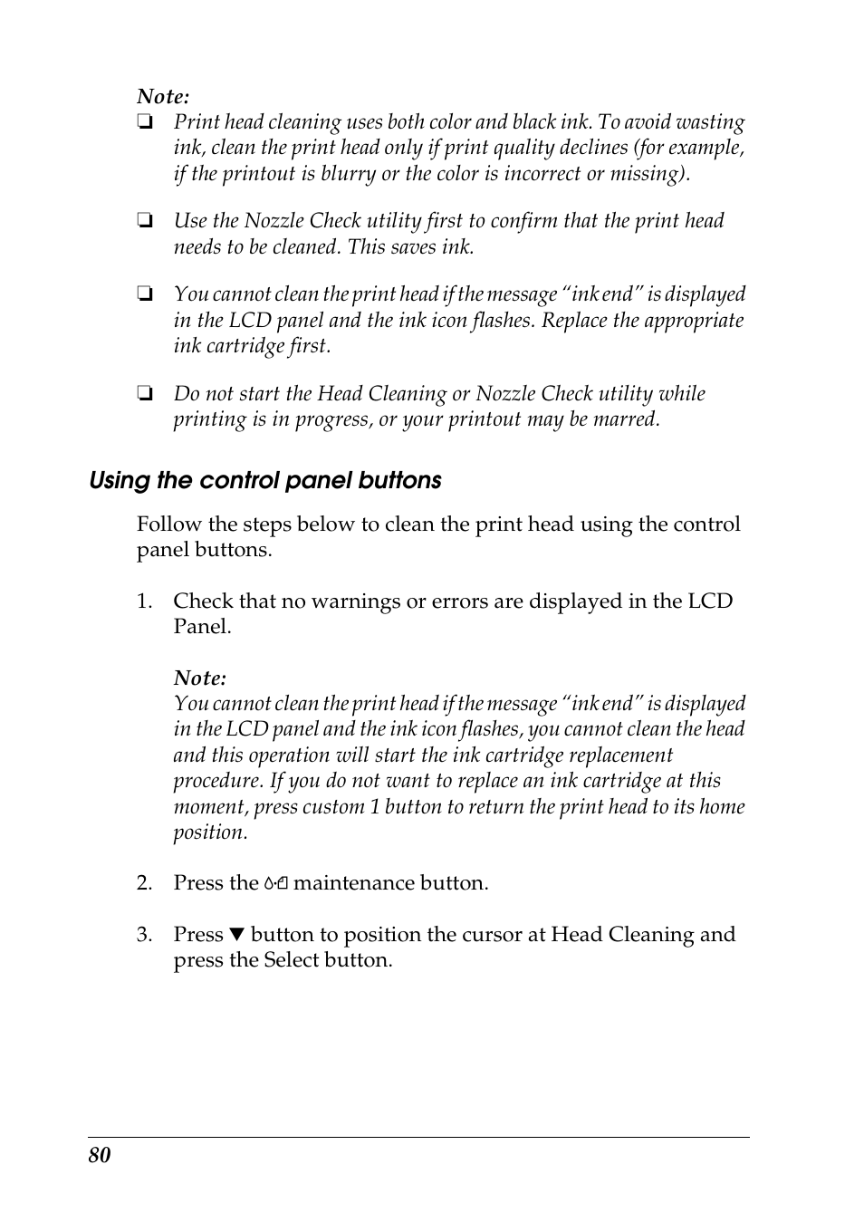 Using the control panel buttons | Epson Photo 925 User Manual | Page 82 / 152