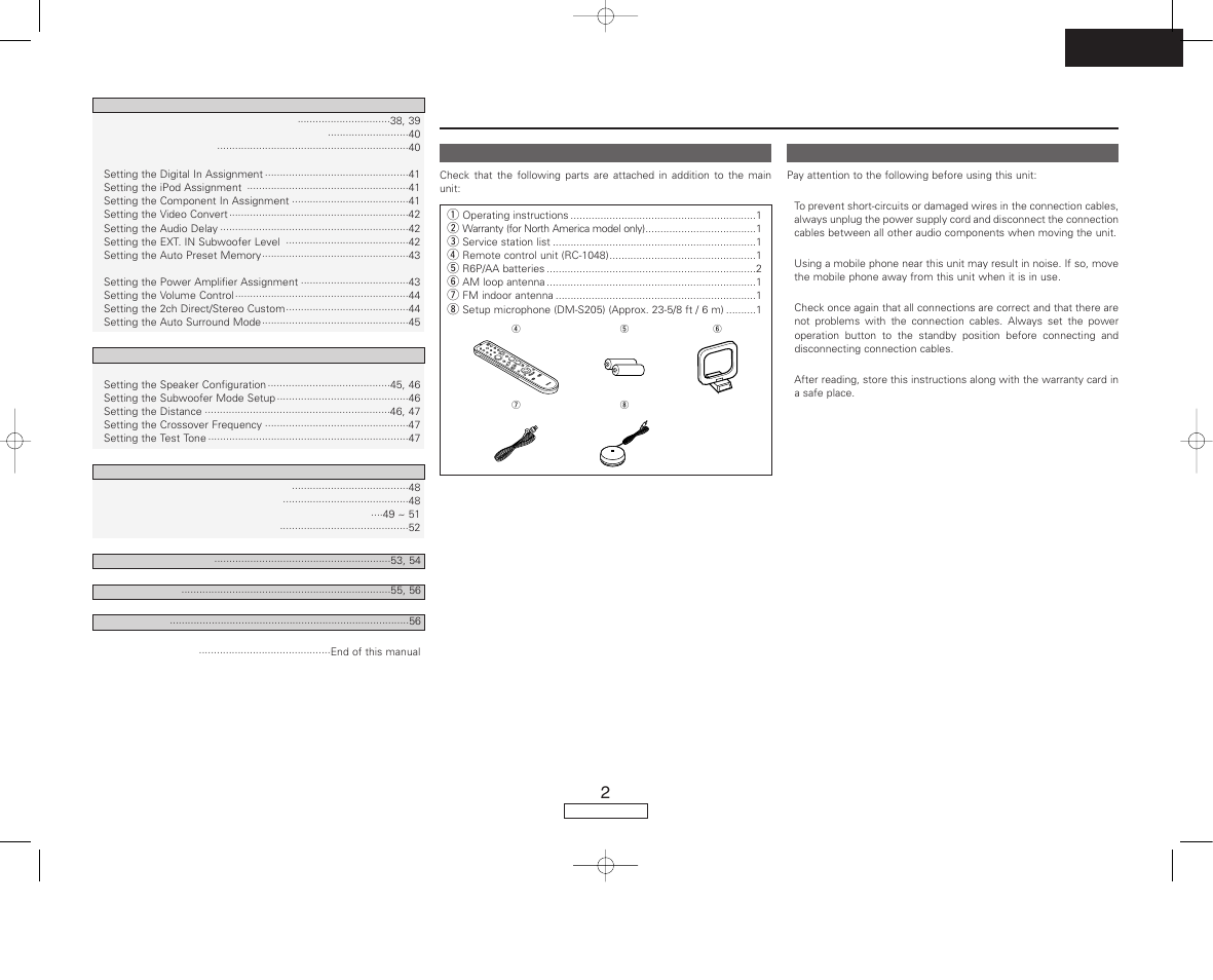 Getting started | Epson AVR-687 User Manual | Page 5 / 64