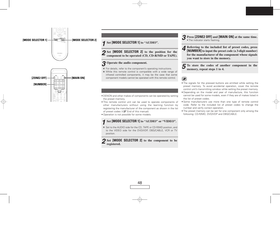 Operating the remote control unit | Epson AVR-687 User Manual | Page 51 / 64