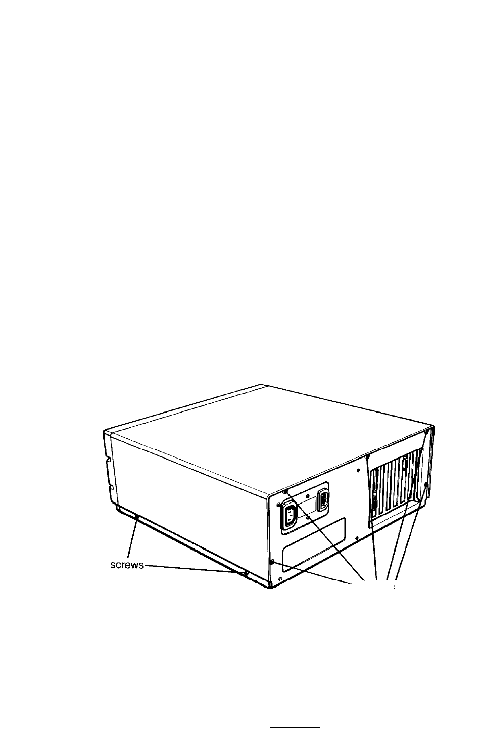 Removing the cover | Epson 386SX User Manual | Page 147 / 284