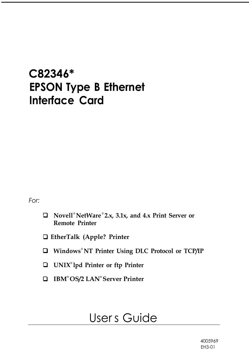 Epson C82346 User Manual | 81 pages