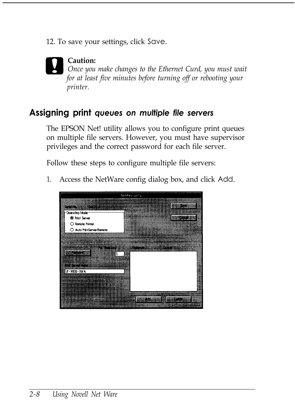 Assigning print queues on multiple file servers, Assigning print | Epson C82346 User Manual | Page 29 / 81