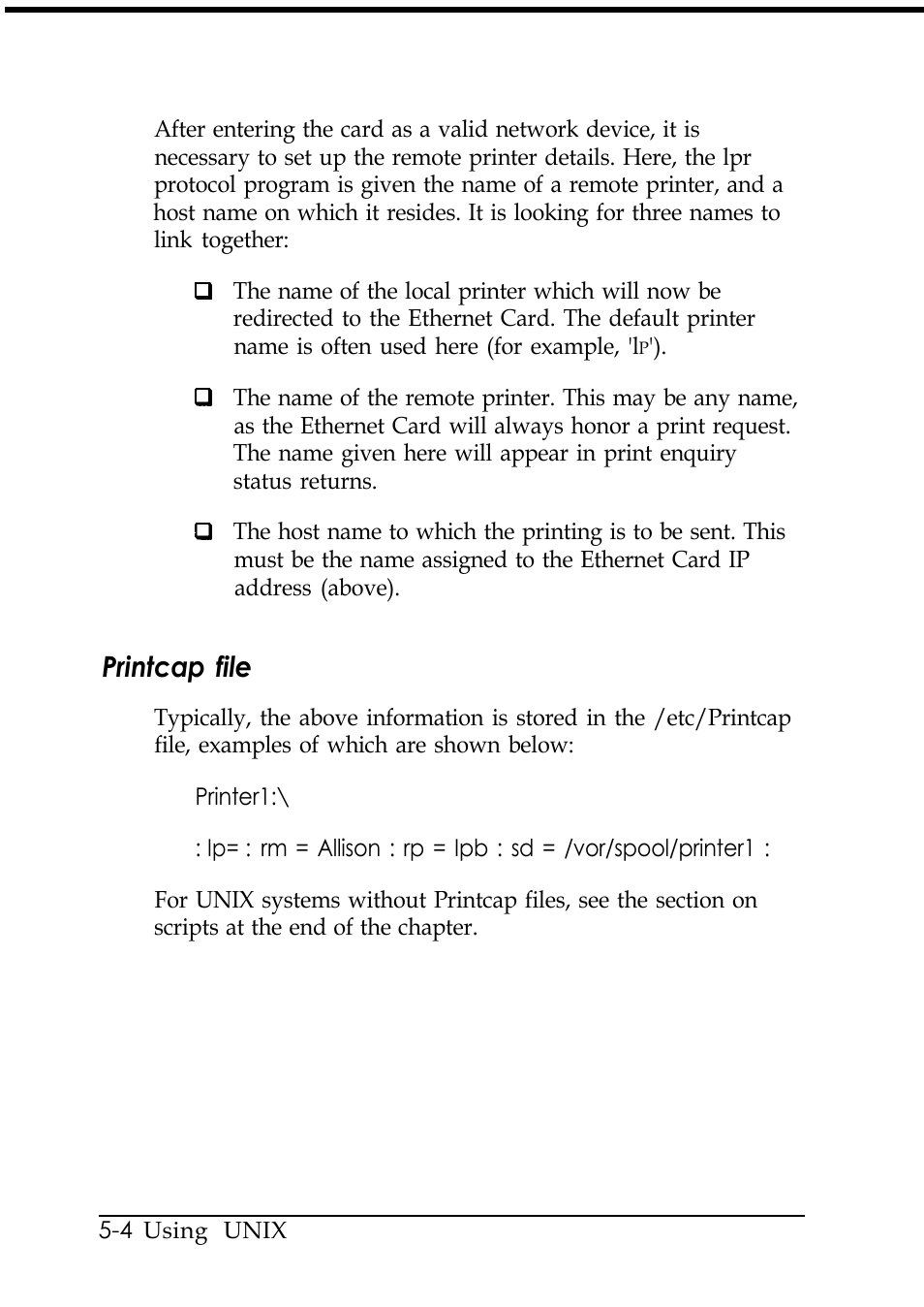 Printcap file | Epson C82346 User Manual | Page 56 / 81