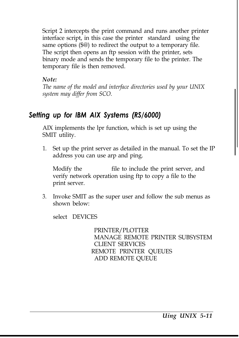 Setting up for ibm aix systems (rs/6000) | Epson C82346 User Manual | Page 63 / 81