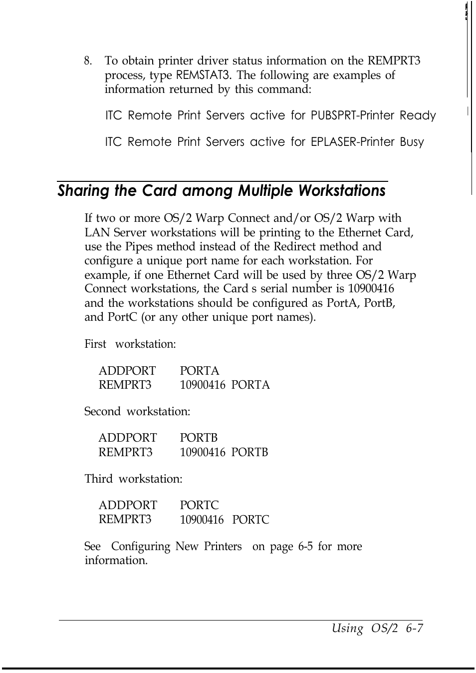 Sharing the card among multiple workstations | Epson C82346 User Manual | Page 73 / 81