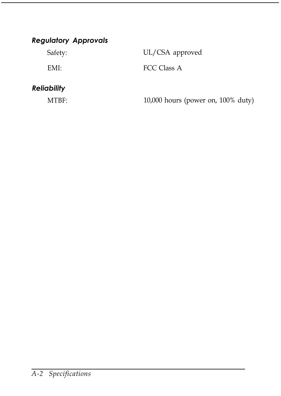 Regulatory approvals, Reliability | Epson C82346 User Manual | Page 75 / 81