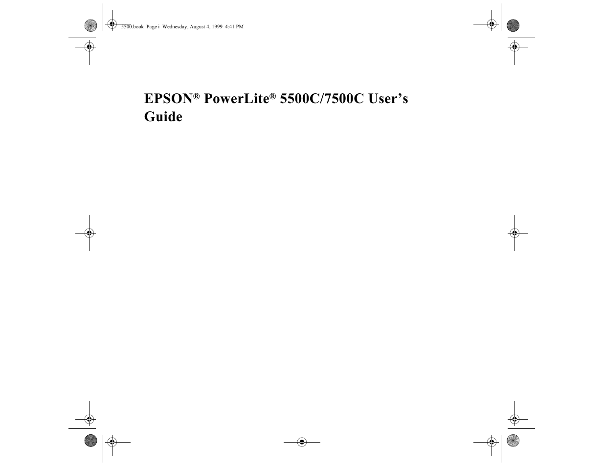 Epson 5500C User Manual | 156 pages