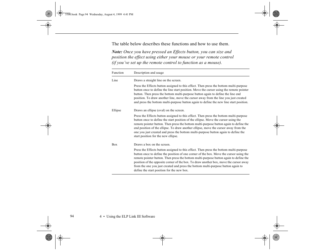 Epson 5500C User Manual | Page 104 / 156