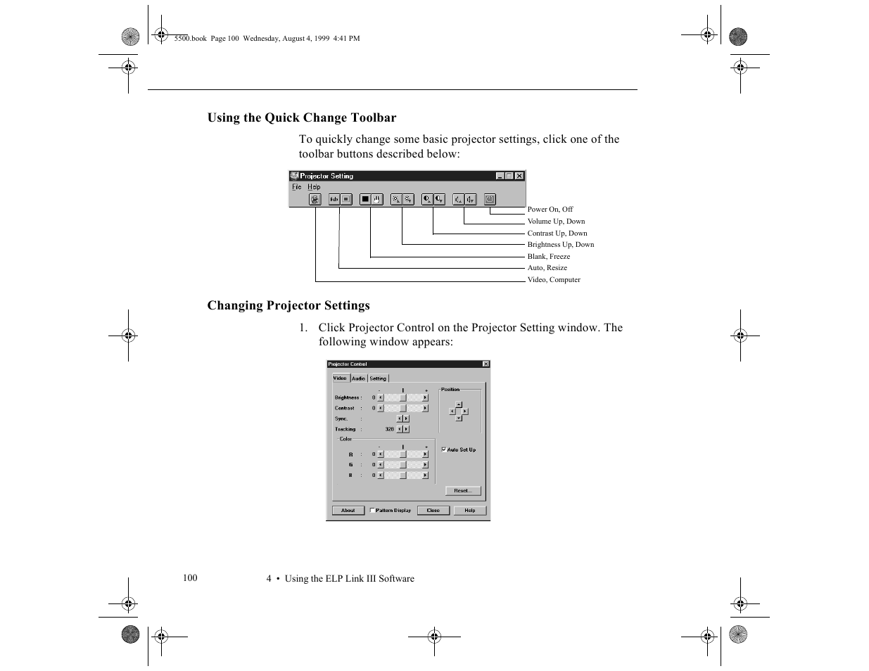 Epson 5500C User Manual | Page 110 / 156