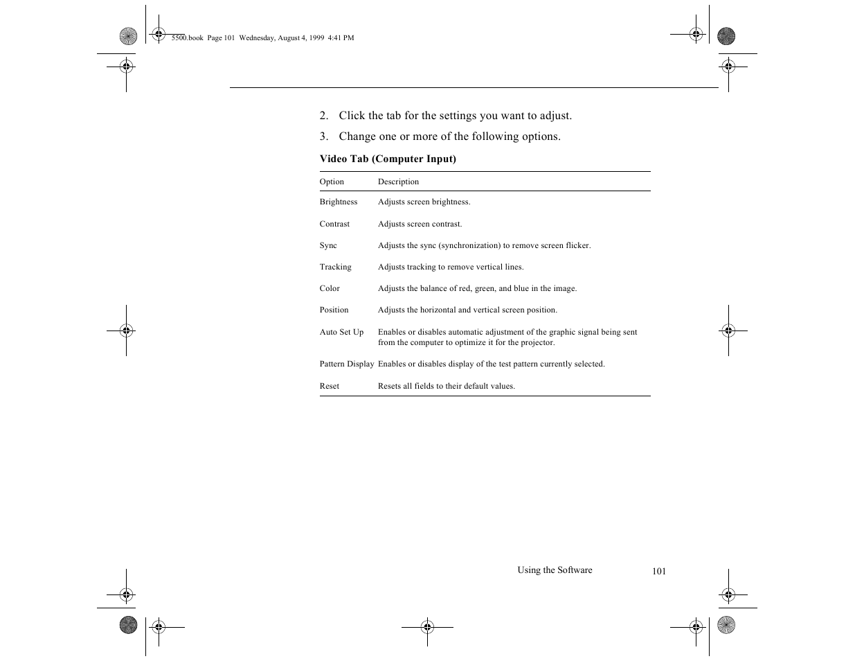 Epson 5500C User Manual | Page 111 / 156