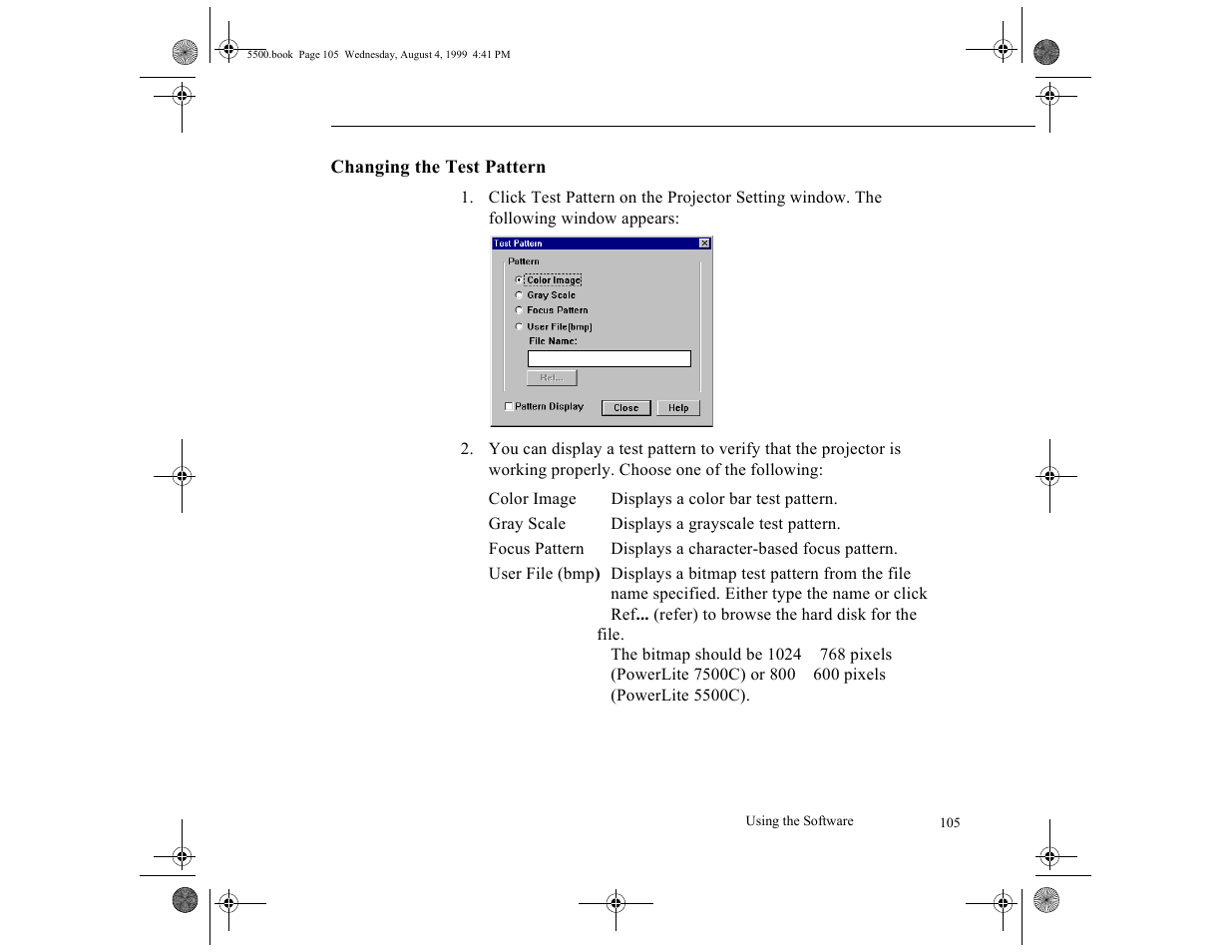 Epson 5500C User Manual | Page 115 / 156
