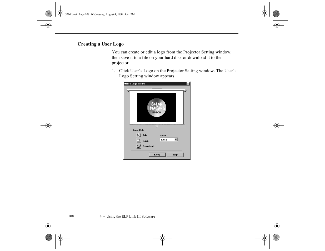 Epson 5500C User Manual | Page 118 / 156