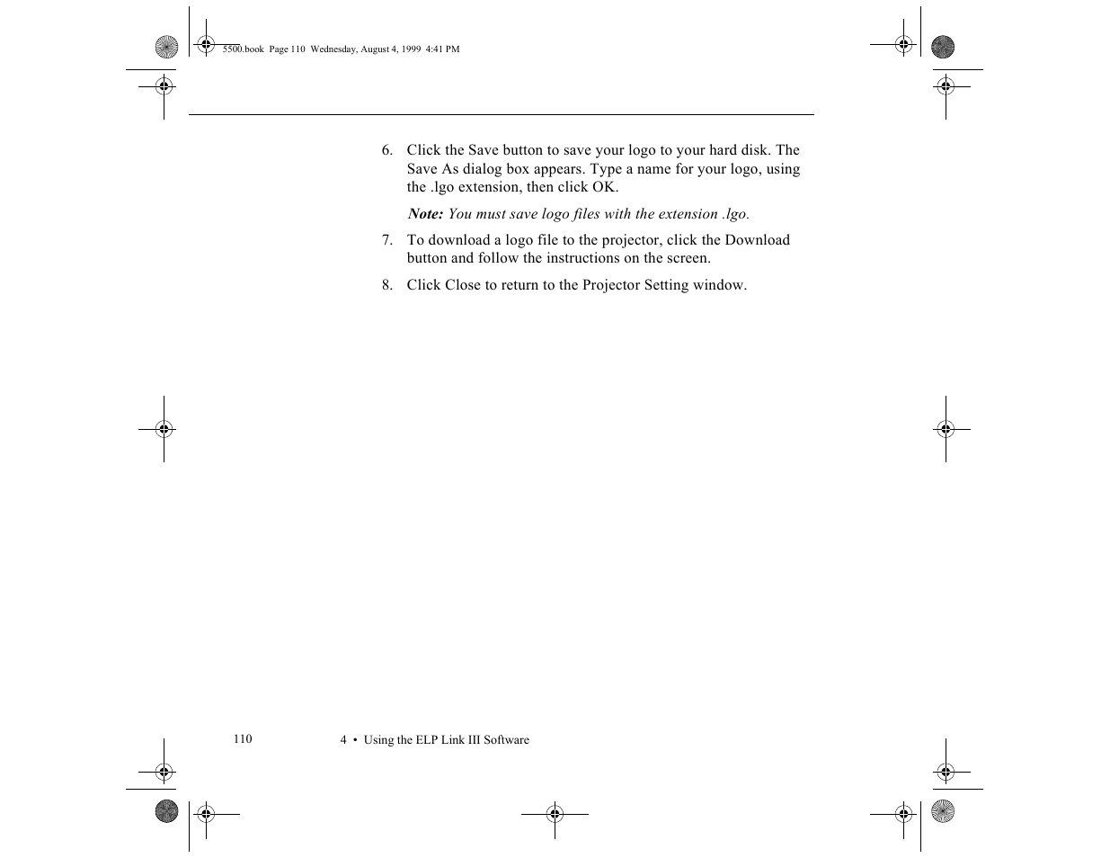 Epson 5500C User Manual | Page 120 / 156
