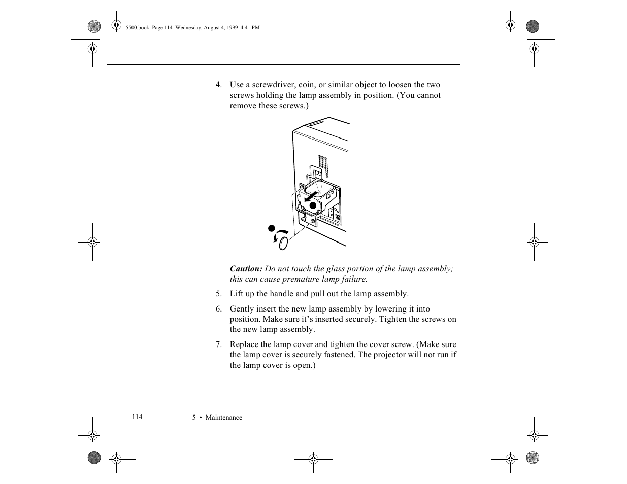 Epson 5500C User Manual | Page 126 / 156